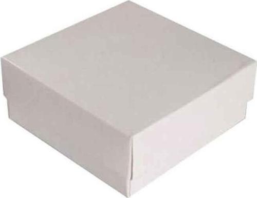 Komple Karton Kutu Düz Renk 7X7X2.2 CM (25 Adet)  Beyaz