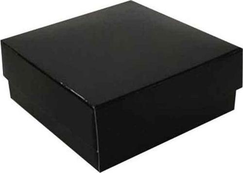 Komple Karton Kutu Düz Renk 7X7X2.2 CM (25 Adet)  Siyah