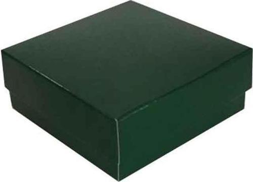 Komple Karton Kutu Düz Renk 7X7X2.2 CM (25 Adet)  Yeşil