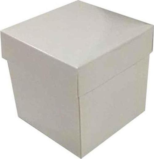 Komple Karton Kutu Düz Renk 7X7X7 CM (25 Adet)  Beyaz