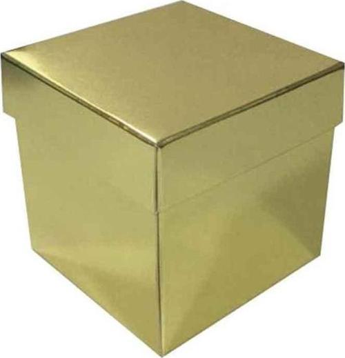 Komple Karton Kutu Düz Renk 7X7X7 CM (25 Adet)  Gold