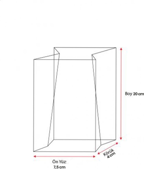 ŞEFFAF KARE TABANLI POŞET (7,5X21) 100 adet