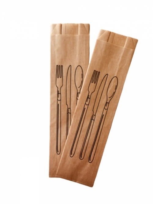 ÇATAL KAŞIK BASKILI ÇİZGİLİ ŞAMUA KESE KAĞIDI 7X28 CM - 10 KG