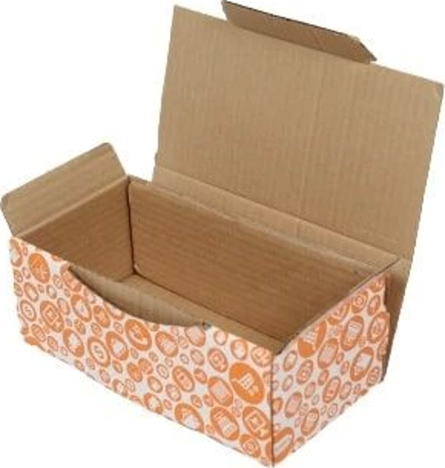 22,5x12x8cm Turuncu Desenli Kutu