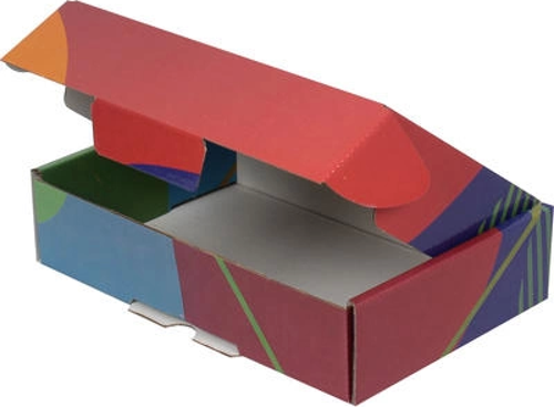 24x16,5x6cm Renkli Desenli Kutu - Mavi-Yeşil