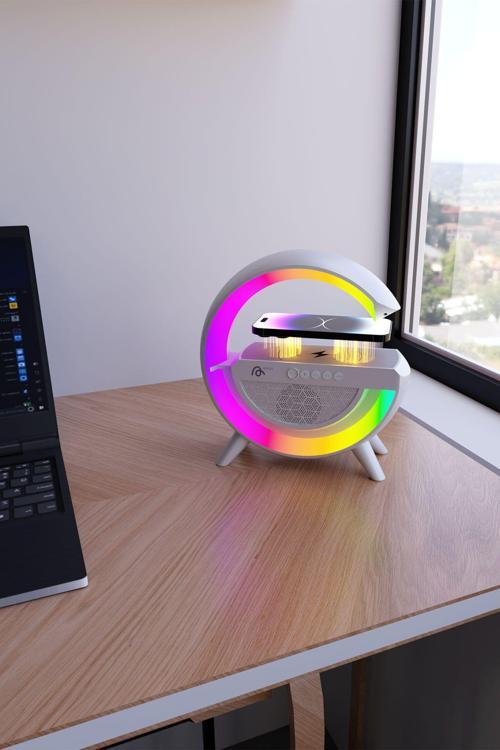 Ag-2301 Kablosuz Wireless Şarj, Hoparlör, Gece Lambası, Radyo, Müzik Çalar