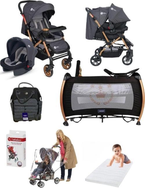 Modabebekler Yeni Doğan Çeyiz Seti Tam Set Travel Bebek Arabası Ve Oyun Parkı Beşik Yatak Yağmurluk