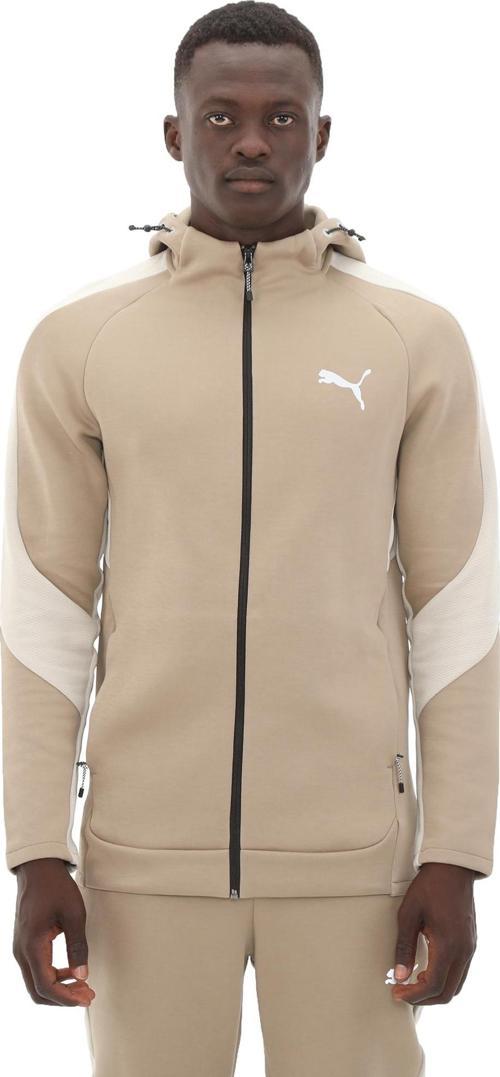 681700-67 Puma Evostrıpe Full-Zip Hoodie Erkek Ceket Krem