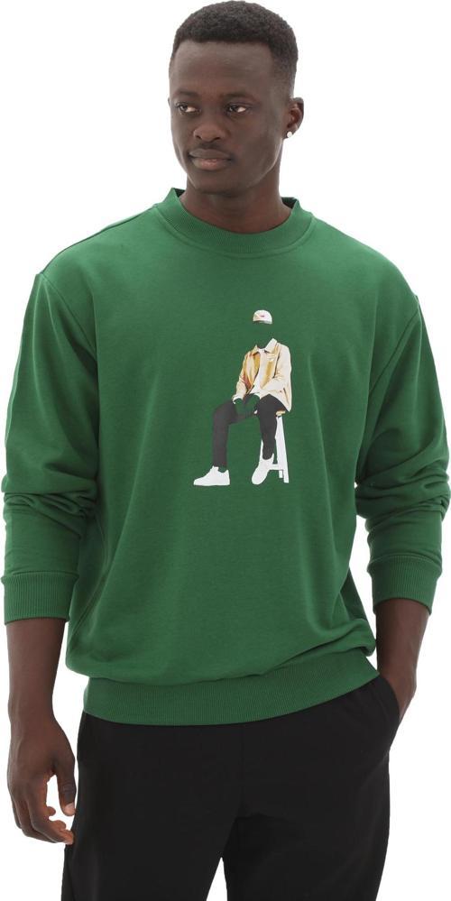MNC3412-GRN New Balance Mnc3412 Erkek Sweatshirt Yeşil