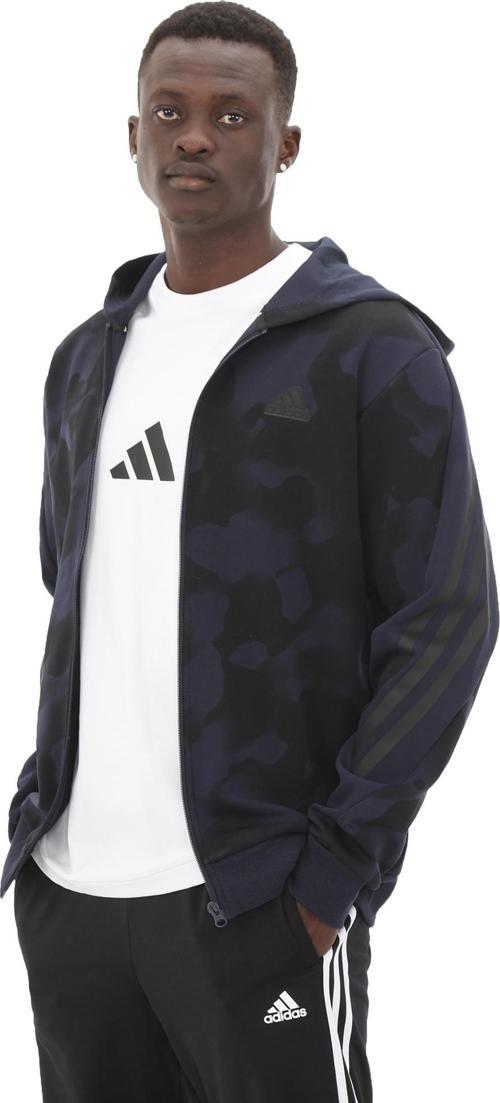 IW6083-E adidas M Fı 3S Fz Aop Erkek Sweatshirt Siyah