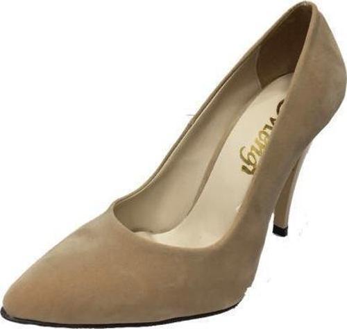 Mengı 8901 Süet Çivi Topuk Fashion Kadın Ayakkabı