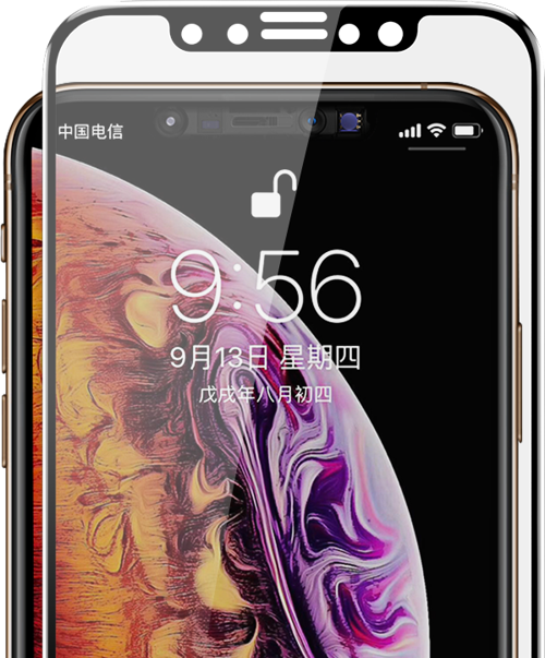 Apple iPhone XS Max 6.5 0.3 mm V Pro Hayalet Gizli Ekran Koruyucu