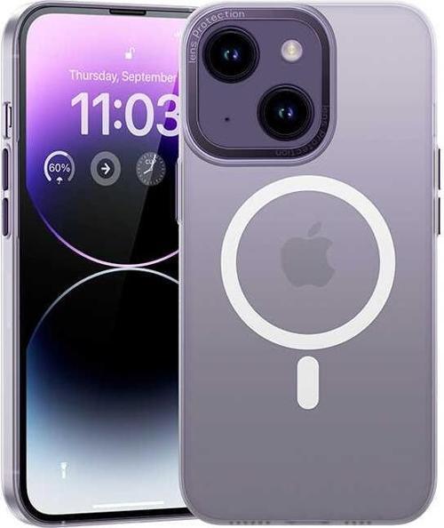 Apple iPhone 14 Kılıf Sararmayan Wireless Şarj Destekli Magnetik Haze Kapak