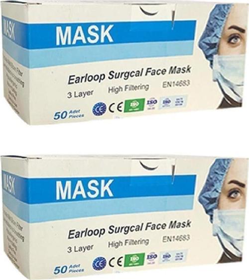 3 Katlı Koruyucu Cerrahi Maske 100 Adet