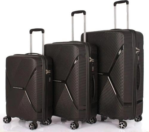 Bnt3000 Poli̇propi̇len (Pp) Kasa 3'Lü Set Vali̇z (Büyük + Orta + Kabi̇n)