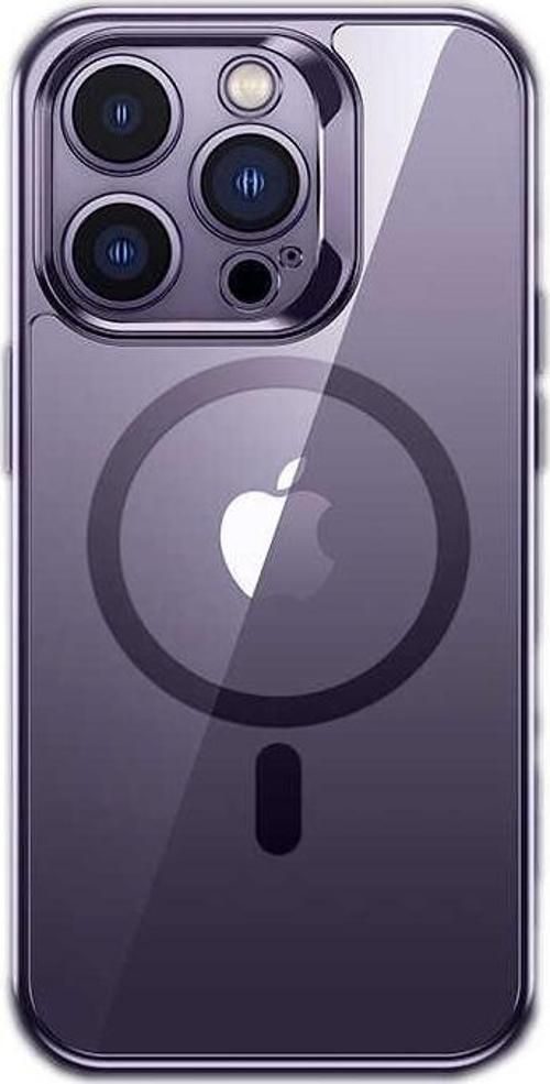 Apple iPhone 14 Pro Magsafe Şarj Özellikli Premium Cam Arka Yüzey Electroplated Kapak