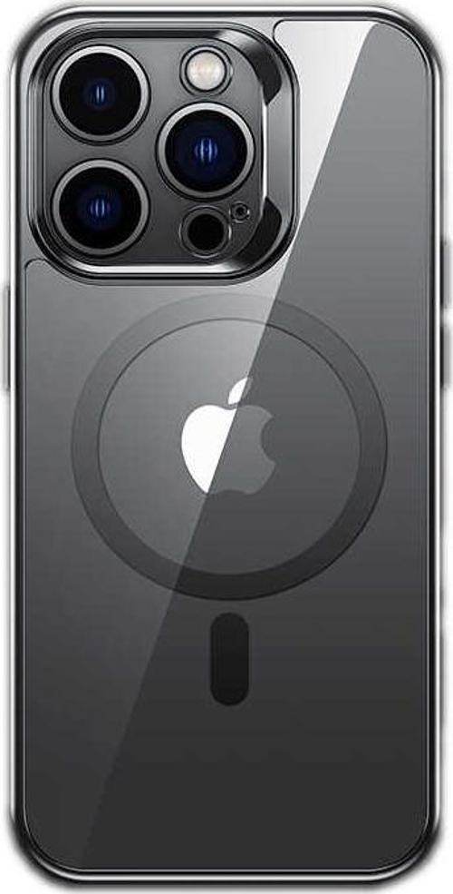 Apple iPhone 14 Pro Magsafe Şarj Özellikli Premium Cam Arka Yüzey Electroplated Kapak