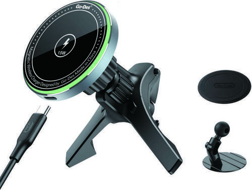 GD-WL289 Magnetik Wireless Kablosuz Şarjlı 2 in 1 Araç İçi Telefon Tutucu