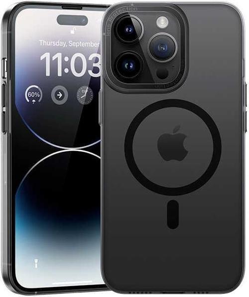 Apple iPhone 14 Pro Max Kılıf Sararmayan Wireless Şarj Destekli Magnetik Haze Kapak