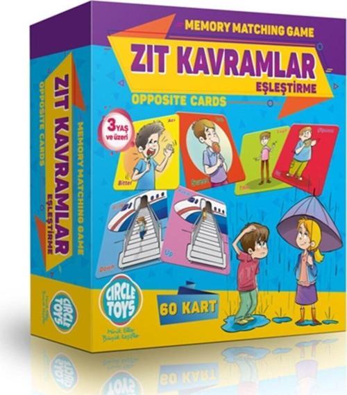 Zıt Kavramlar Eşitleme Kartları 3 Yaş+