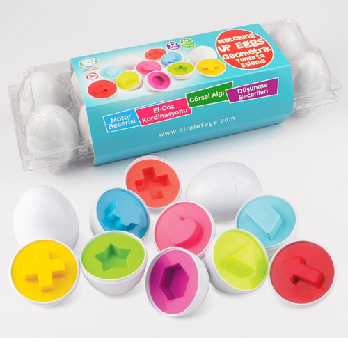 12'Li Geometrik Yumurta Eşleme Oyunu