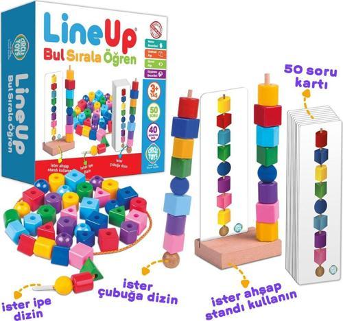 Line Up Ipe Ve Çubuğa Boncuk Ve Şekil Dizme Oyunu