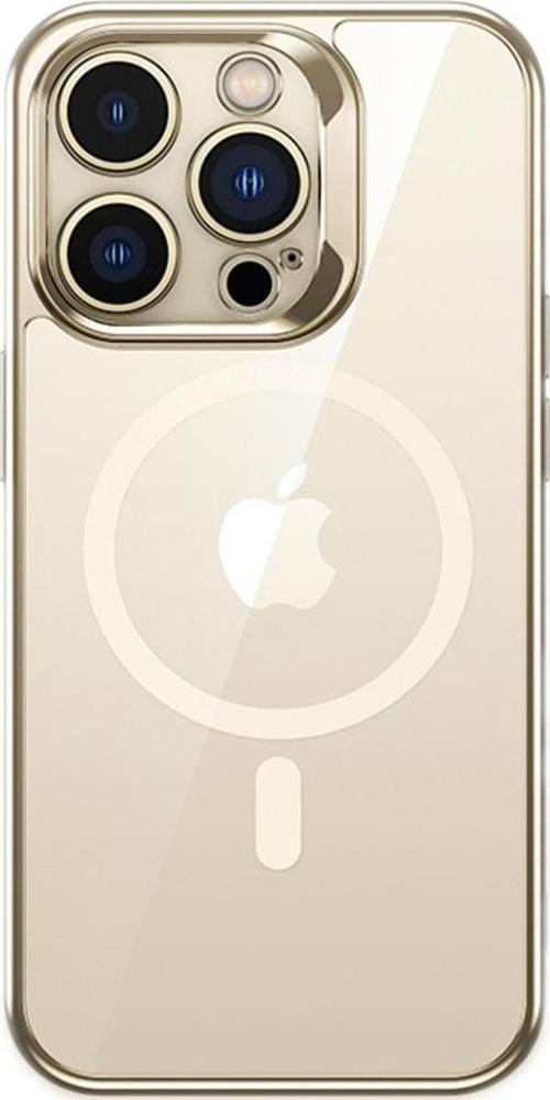 Iphone 14 Pro Max Uyumlu Magsafe Özellikli Cam Yüzey Ekran Koruyuculu Electroplated Kapak