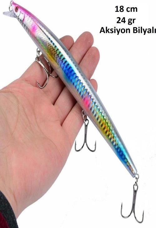 18 cm 24 gr.Lazer Turna Rapala,Levrek Rapala ,,Sahte Lures Yapay Yem