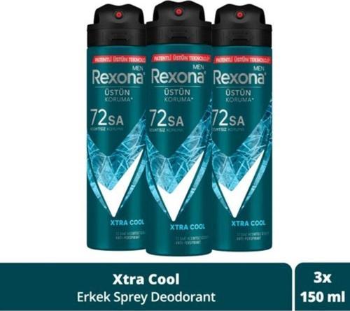 Men Erkek Sprey Deodorant Xtra Cool 72 Saat Kesintisiz Üstün Koruma 150 Ml X3