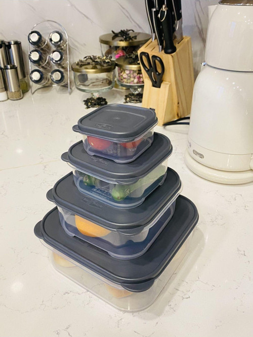 Nano Saklama Kabı Seti 4Lü Vakumlu 2,2Lt-1,1Lt-530Ml-200Ml