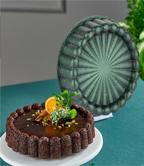 Granit Döküm Tart Kalıbı Haki 26 Cm
