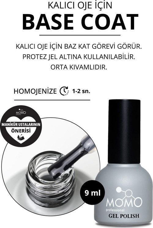 Kalıcı Oje İçin Base Coat, 9 ml