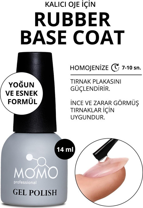 Kalıcı Oje İçin Rubber Base Coat, 14 ml