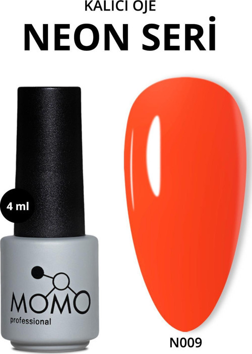 Kalıcı Oje N009, Neon Yanık Turuncu, 4 ml