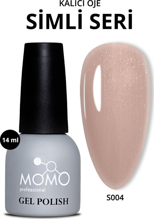 Kalıcı Oje S004, Simli Pudra Ten, 14 ml