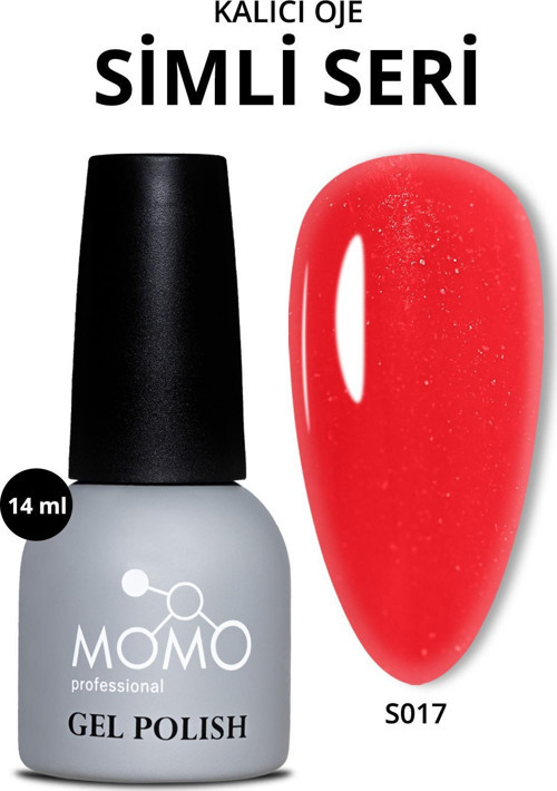 Kalıcı Oje S017, Hafif Simli Kırmızı, 14 ml