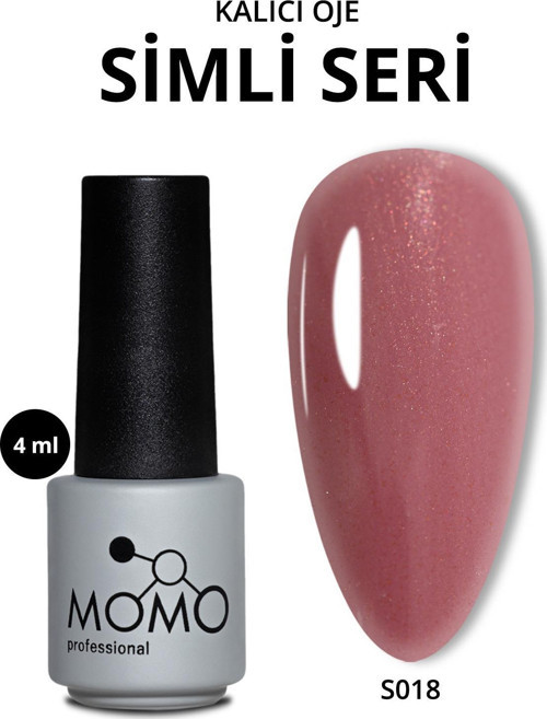 Kalıcı Oje S018, Simli Gül Kurusu, 4 ml