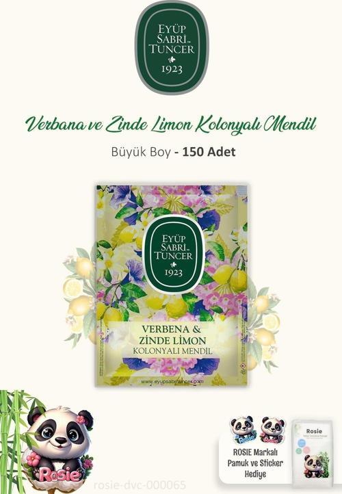 3 Paket Eyüp Sabri Tuncer Verbena & Zinde Limon Kolonyalı Mendil 50'li ve ROSIE