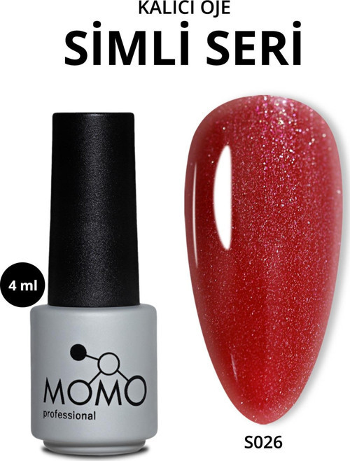 Kalıcı Oje S026 Işıltılı Bordo Kırmızı 4 ml