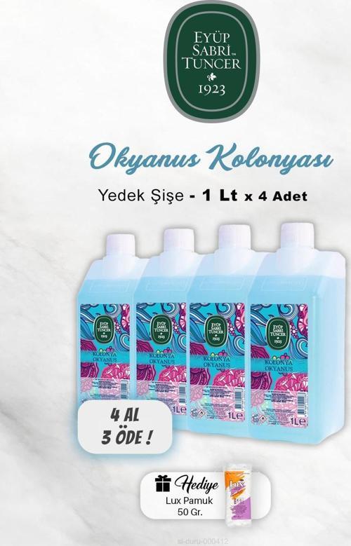 4 AL 3 ÖDE Okyanus Kolonyası 1 Lt, Pamuk Hediyeli