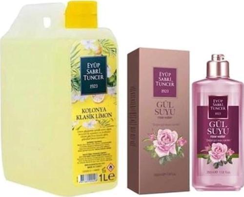 EST Kolonya 1 lt Limon + Eyüp Sabri Tuncer Gül Suyu 350 ml
