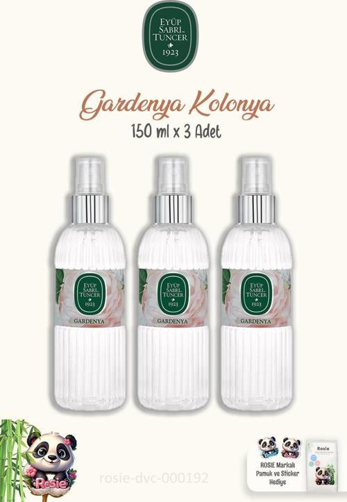 3 Adet Gardenya Kolonyası 150 ml ve ROSIE Temizleme Pamuğu