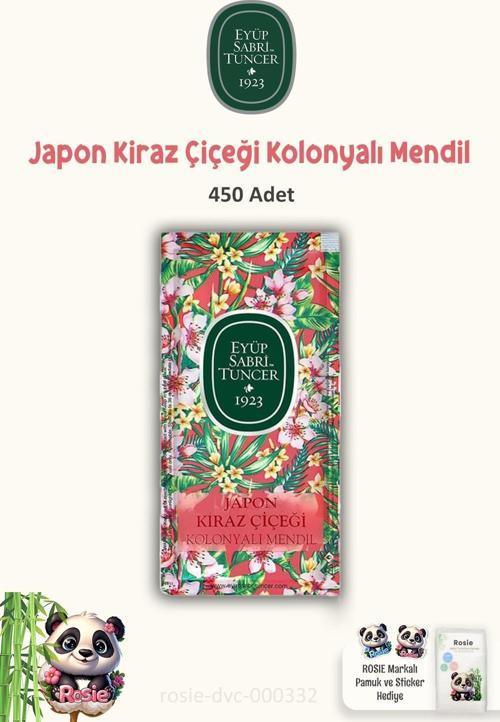 3 Paket Kolonyalı Mendil Japon Kiraz Çiçeği 150'li ve ROSIE