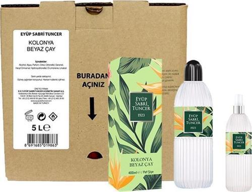 Beyaz Çay Kolonyası Paketi 5 lt, 400 ML ve 150 ML
