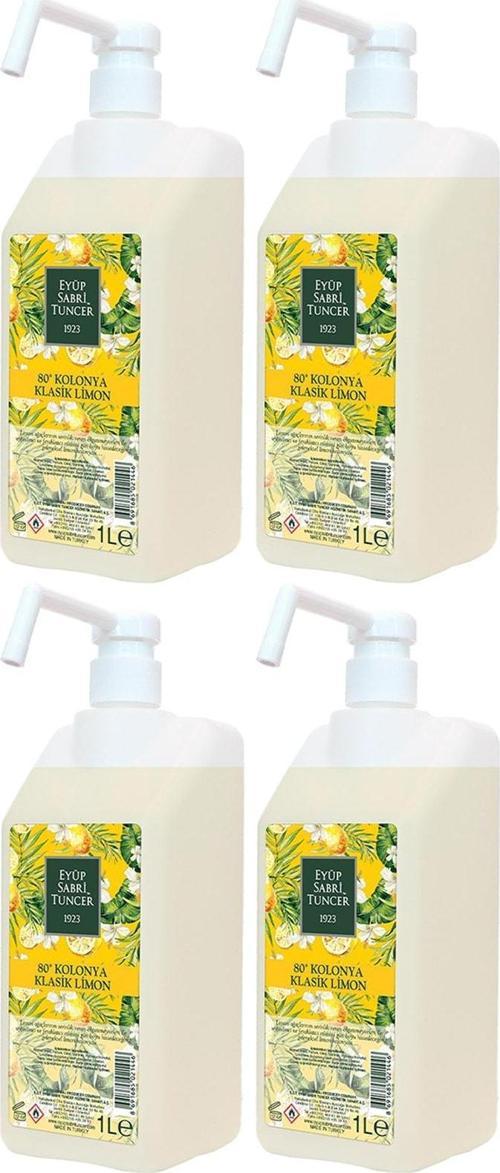 80° Pompalı Limon Kolonyası 1 L x 4