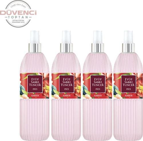 Amber Kolonyası Silindir Pet Şişe Sprey 150 ml x 4 Adet