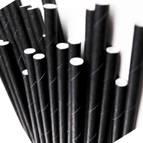Hijyenik Kağıt Pipet Siyah ( 100 Adet )