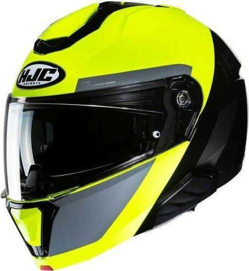 İ91 Çene Açılır Kask Bına Sarı-siyah Mc3h SMALL