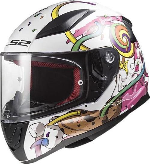 Rapıd Mını Crazy Pop Kapalı Çocuk Kask Beyaz-pembe LARGE