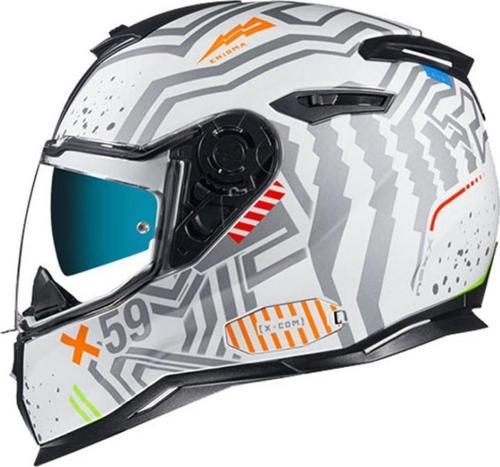 Sx.100 Enıgma Kapalı Kask Beyaz-gri MEDIUM